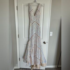 Jovani size 4 deep V necklin formal dress